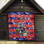 Bulldogs Football Merry Christmas Quilt Indigenous Australian Art