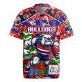Custom Bulldogs Football Merry Christmas Rugby Jersey Indigenous Australian Art