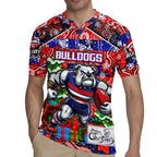 Custom Bulldogs Football Merry Christmas Rugby Jersey Indigenous Australian Art