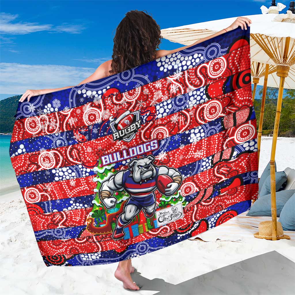 Bulldogs Football Merry Christmas Sarong Indigenous Australian Art