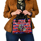 Bulldogs Football Merry Christmas Shoulder Handbag Indigenous Australian Art