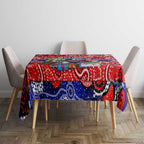 Bulldogs Football Merry Christmas Tablecloth Indigenous Australian Art