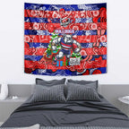 Bulldogs Football Merry Christmas Tapestry Indigenous Australian Art