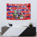 Bulldogs Football Merry Christmas Tapestry Indigenous Australian Art