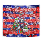 Bulldogs Football Merry Christmas Tapestry Indigenous Australian Art