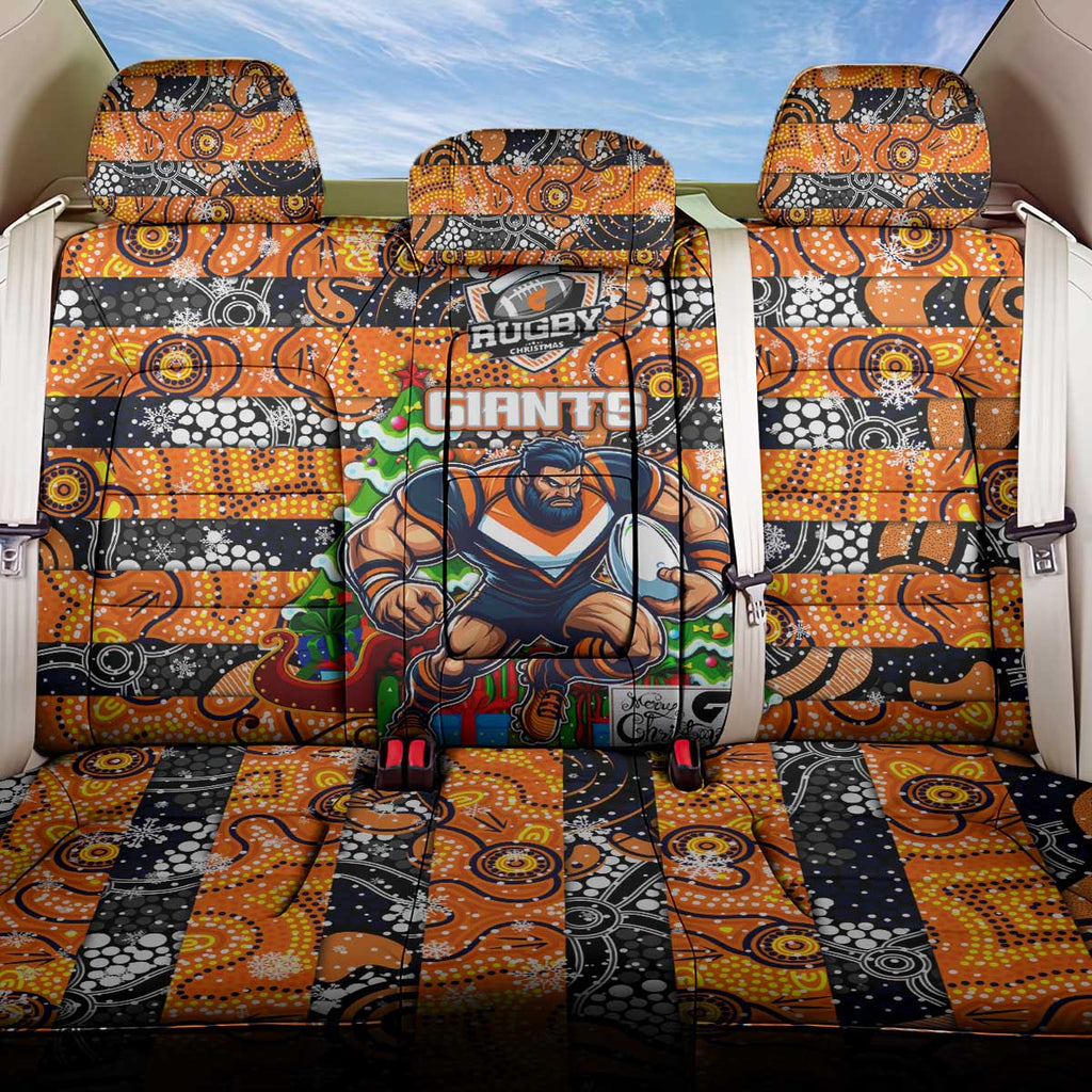 Giants Football Merry Christmas Back Car Seat Cover Indigenous Australian Art