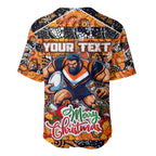 Custom Giants Rugby Merry Christmas Baseball Jersey Indigenous Australian Art