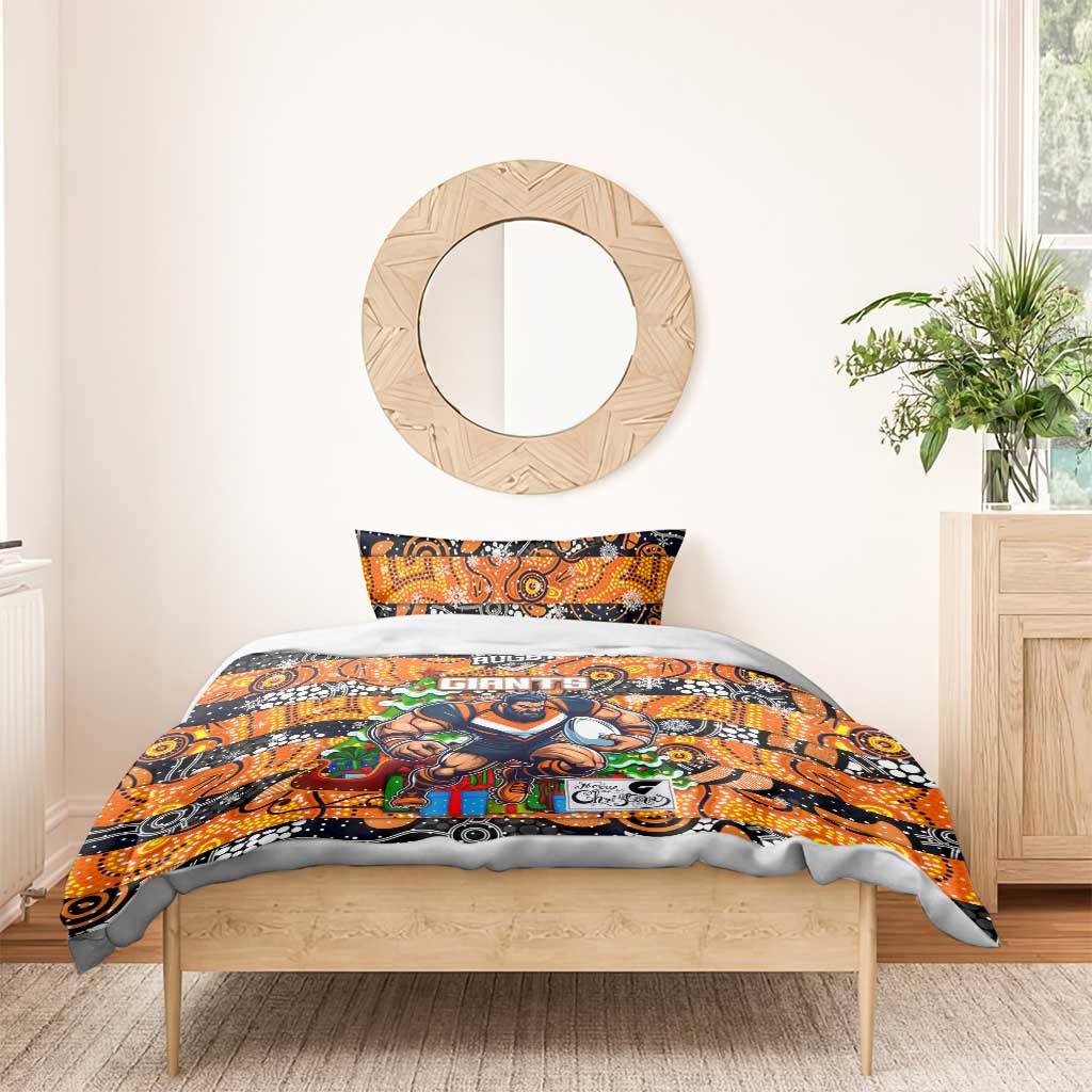 Giants Football Merry Christmas Bedding Set Indigenous Australian Art