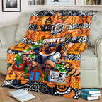 Giants Football Merry Christmas Blanket Indigenous Australian Art