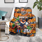 Giants Football Merry Christmas Blanket Indigenous Australian Art