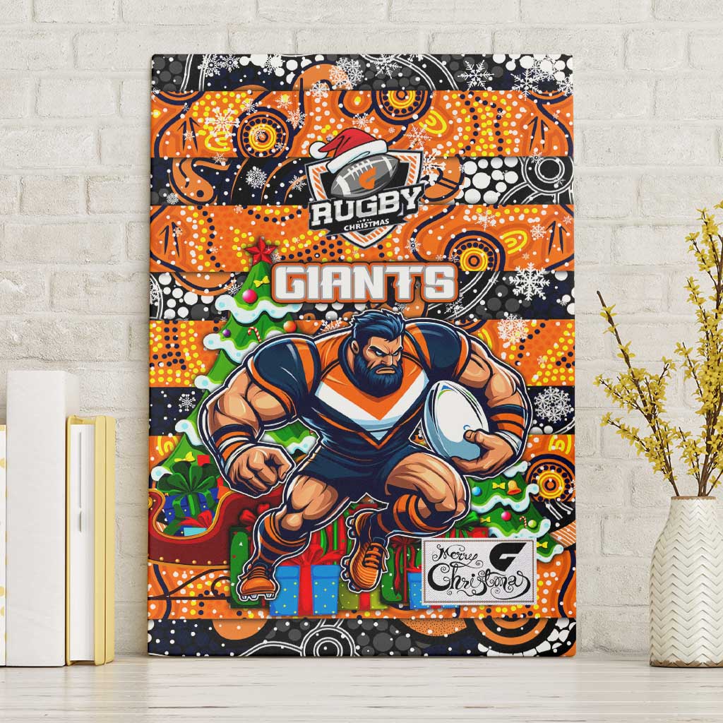 Giants Football Merry Christmas Canvas Wall Art Indigenous Australian Art