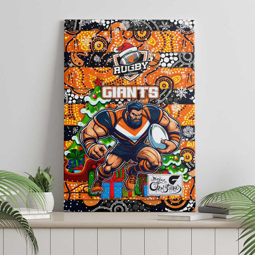 Giants Football Merry Christmas Canvas Wall Art Indigenous Australian Art