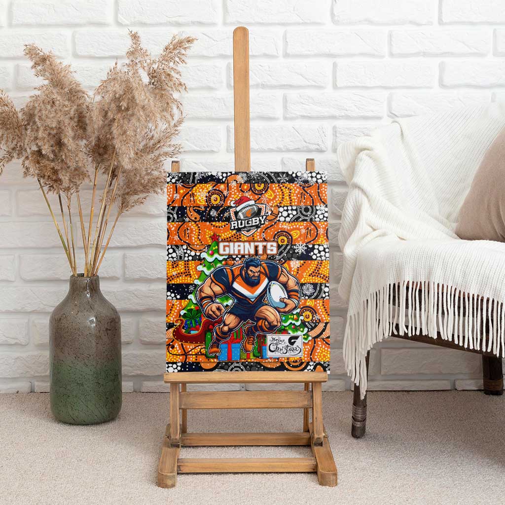 Giants Football Merry Christmas Canvas Wall Art Indigenous Australian Art