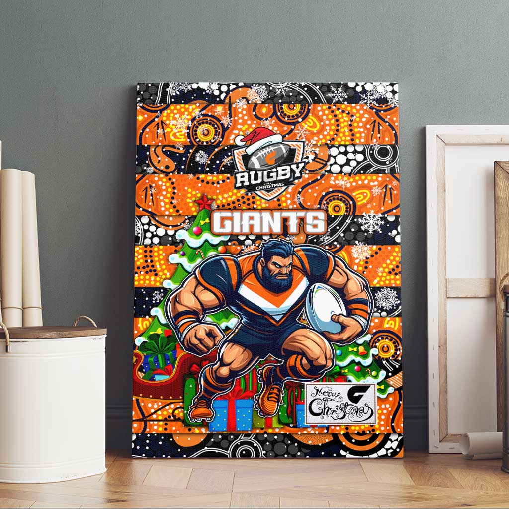 Giants Football Merry Christmas Canvas Wall Art Indigenous Australian Art