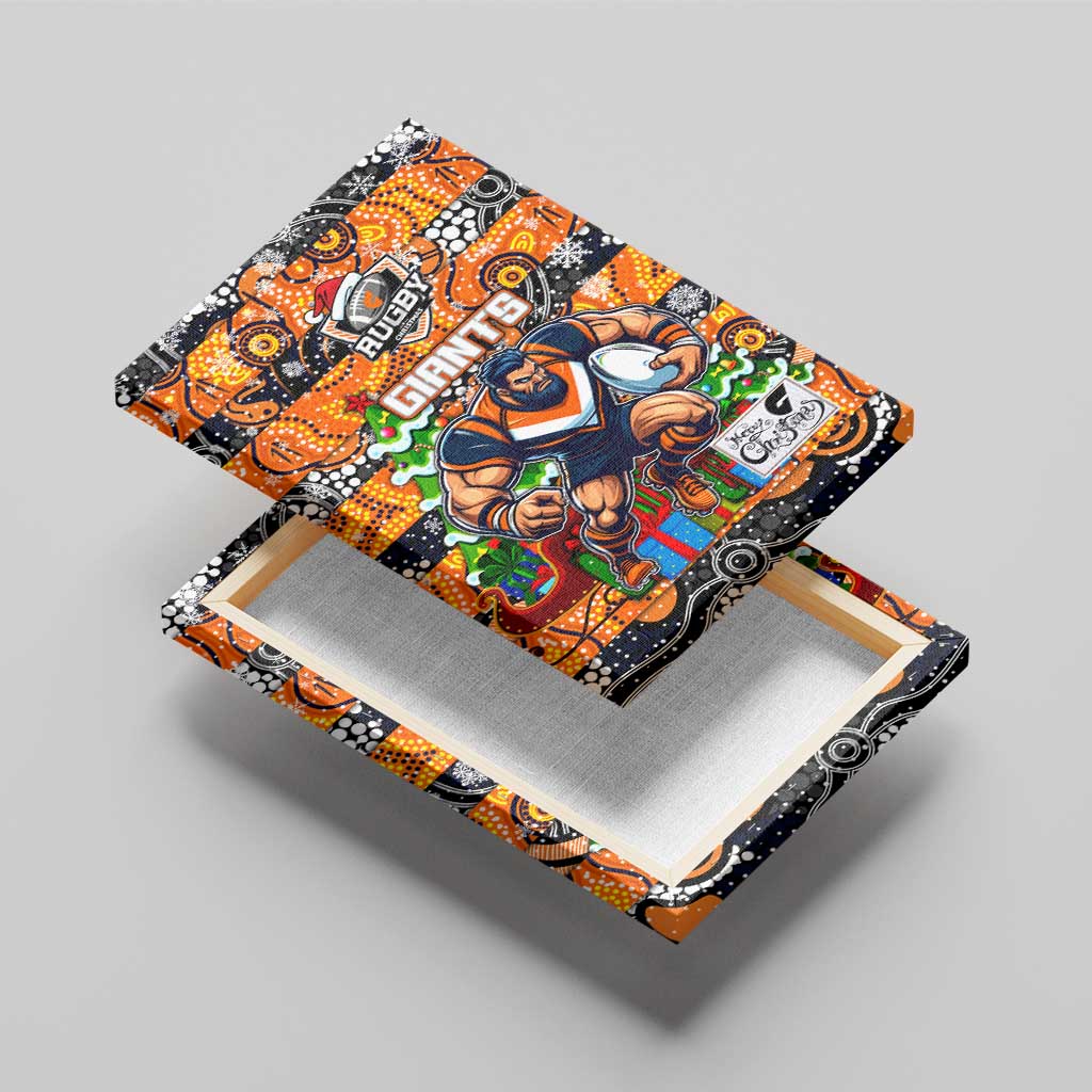 Giants Football Merry Christmas Canvas Wall Art Indigenous Australian Art