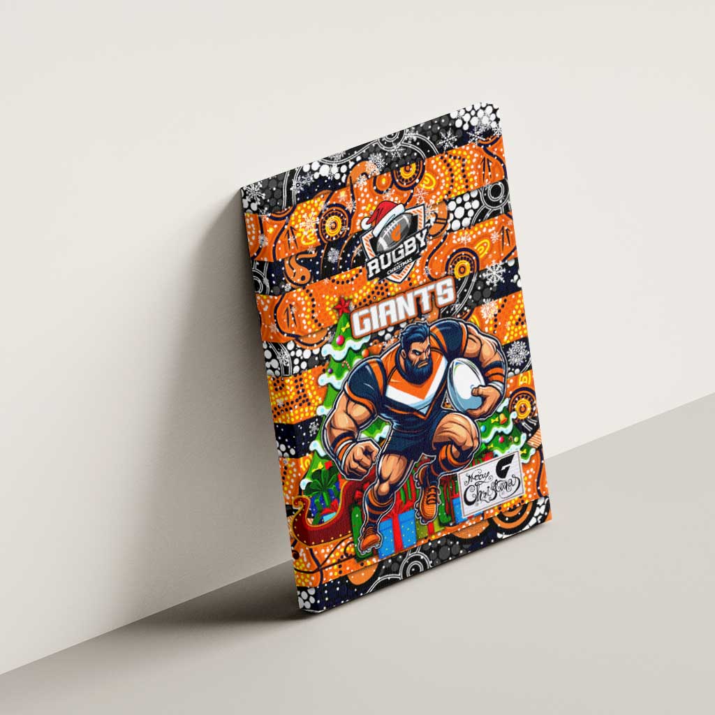 Giants Football Merry Christmas Canvas Wall Art Indigenous Australian Art