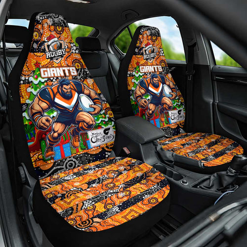 Giants Football Merry Christmas Car Seat Cover Indigenous Australian Art