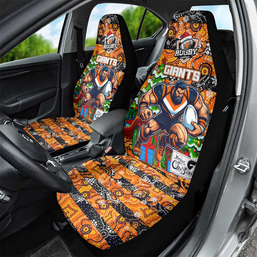 Giants Football Merry Christmas Car Seat Cover Indigenous Australian Art