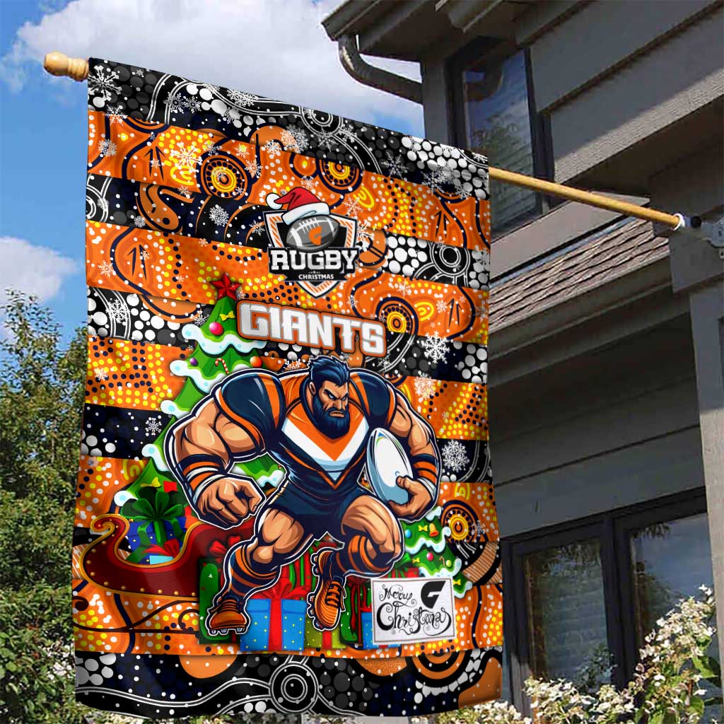 Giants Football Merry Christmas Garden Flag Indigenous Australian Art