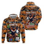 Custom Giants Rugby Merry Christmas Hoodie Indigenous Australian Art