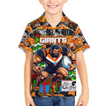 Custom Giants Rugby Merry Christmas Kid Hawaiian Shirt Indigenous Australian Art