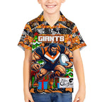 Custom Giants Rugby Merry Christmas Kid Hawaiian Shirt Indigenous Australian Art
