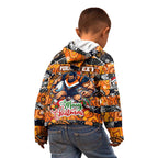 Custom Giants Rugby Merry Christmas Kid Hoodie Indigenous Australian Art