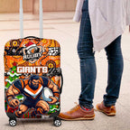 Giants Football Merry Christmas Luggage Cover Indigenous Australian Art