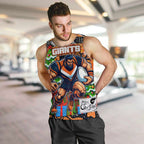 Custom Giants Rugby Merry Christmas Men Tank Top Indigenous Australian Art