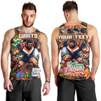Custom Giants Rugby Merry Christmas Men Tank Top Indigenous Australian Art