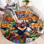 Giants Football Merry Christmas Round Carpet Indigenous Australian Art
