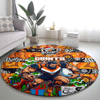 Giants Football Merry Christmas Round Carpet Indigenous Australian Art