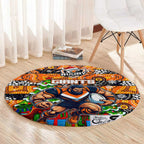 Giants Football Merry Christmas Round Carpet Indigenous Australian Art