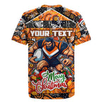 Custom Giants Rugby Merry Christmas Rugby Jersey Indigenous Australian Art