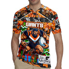 Custom Giants Rugby Merry Christmas Rugby Jersey Indigenous Australian Art