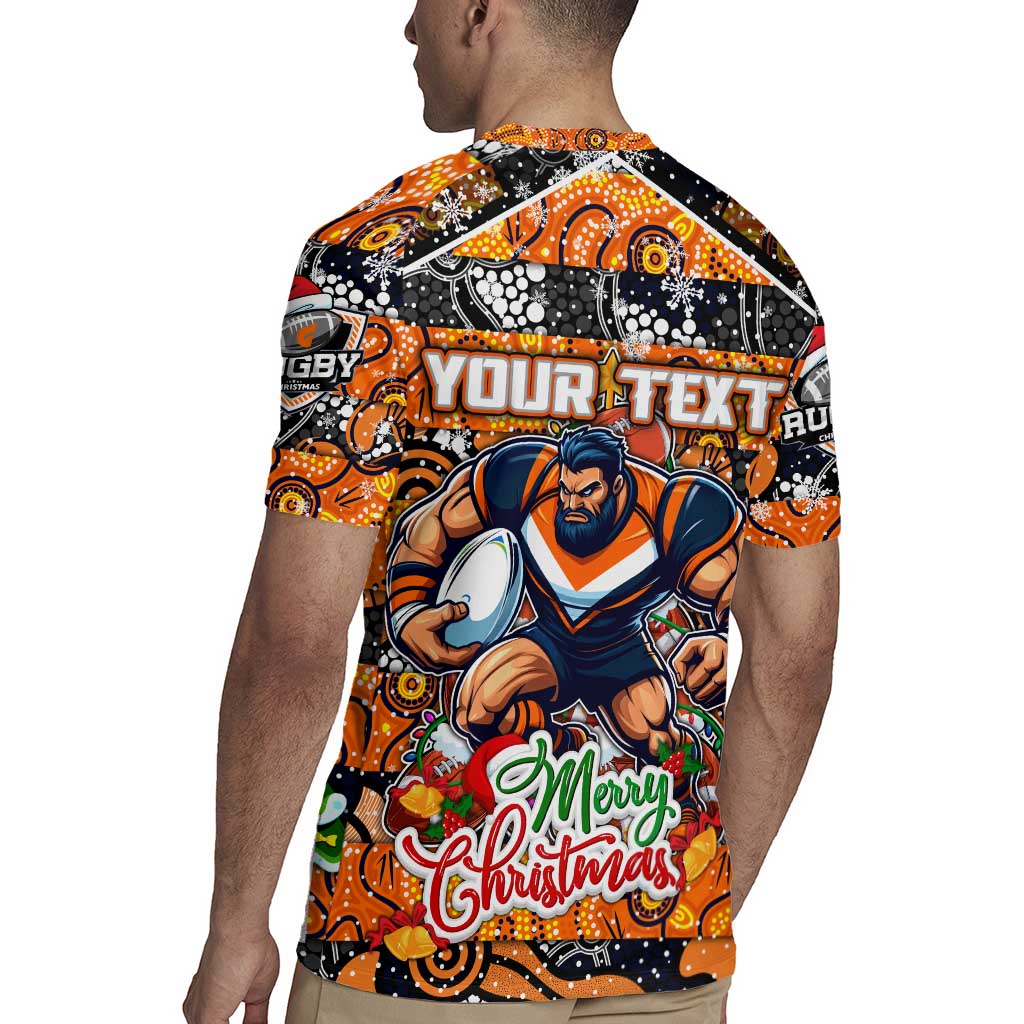 Custom Giants Rugby Merry Christmas Rugby Jersey Indigenous Australian Art