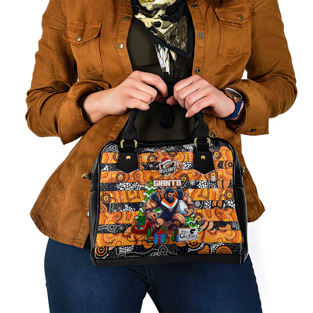 Giants Football Merry Christmas Shoulder Handbag Indigenous Australian Art