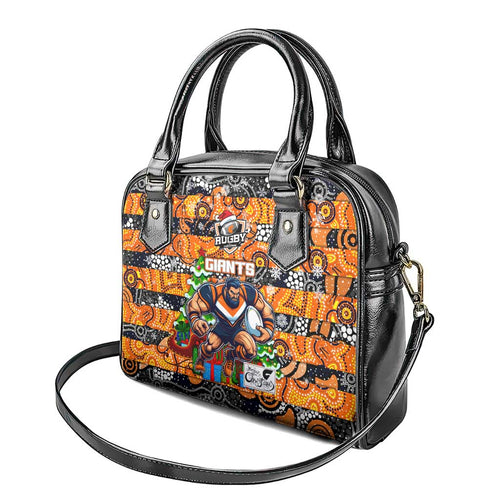 Giants Football Merry Christmas Shoulder Handbag Indigenous Australian Art