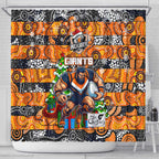 Giants Football Merry Christmas Shower Curtain Indigenous Australian Art