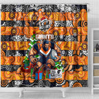 Giants Football Merry Christmas Shower Curtain Indigenous Australian Art