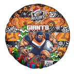 Giants Football Merry Christmas Spare Tire Cover Indigenous Australian Art