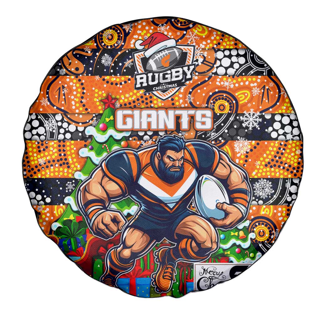 Giants Football Merry Christmas Spare Tire Cover Indigenous Australian Art