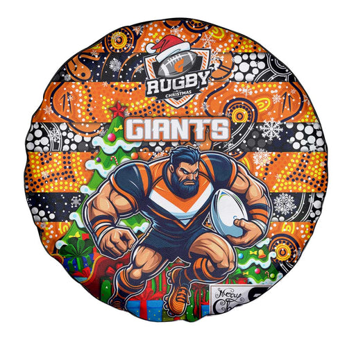 Giants Football Merry Christmas Spare Tire Cover Indigenous Australian Art