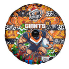 Giants Football Merry Christmas Spare Tire Cover Indigenous Australian Art
