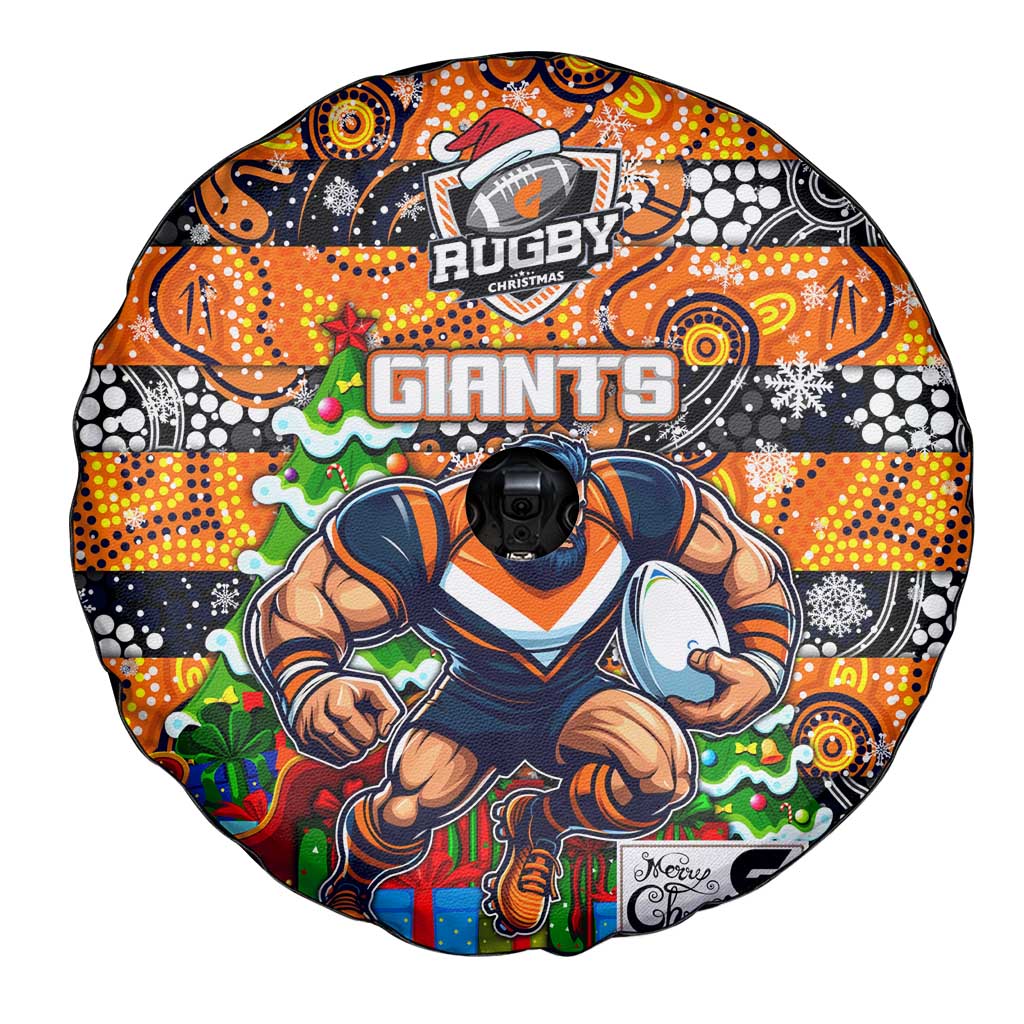 Giants Football Merry Christmas Spare Tire Cover Indigenous Australian Art