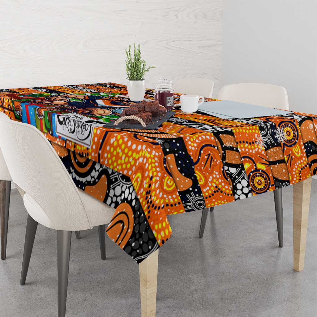 Giants Football Merry Christmas Tablecloth Indigenous Australian Art