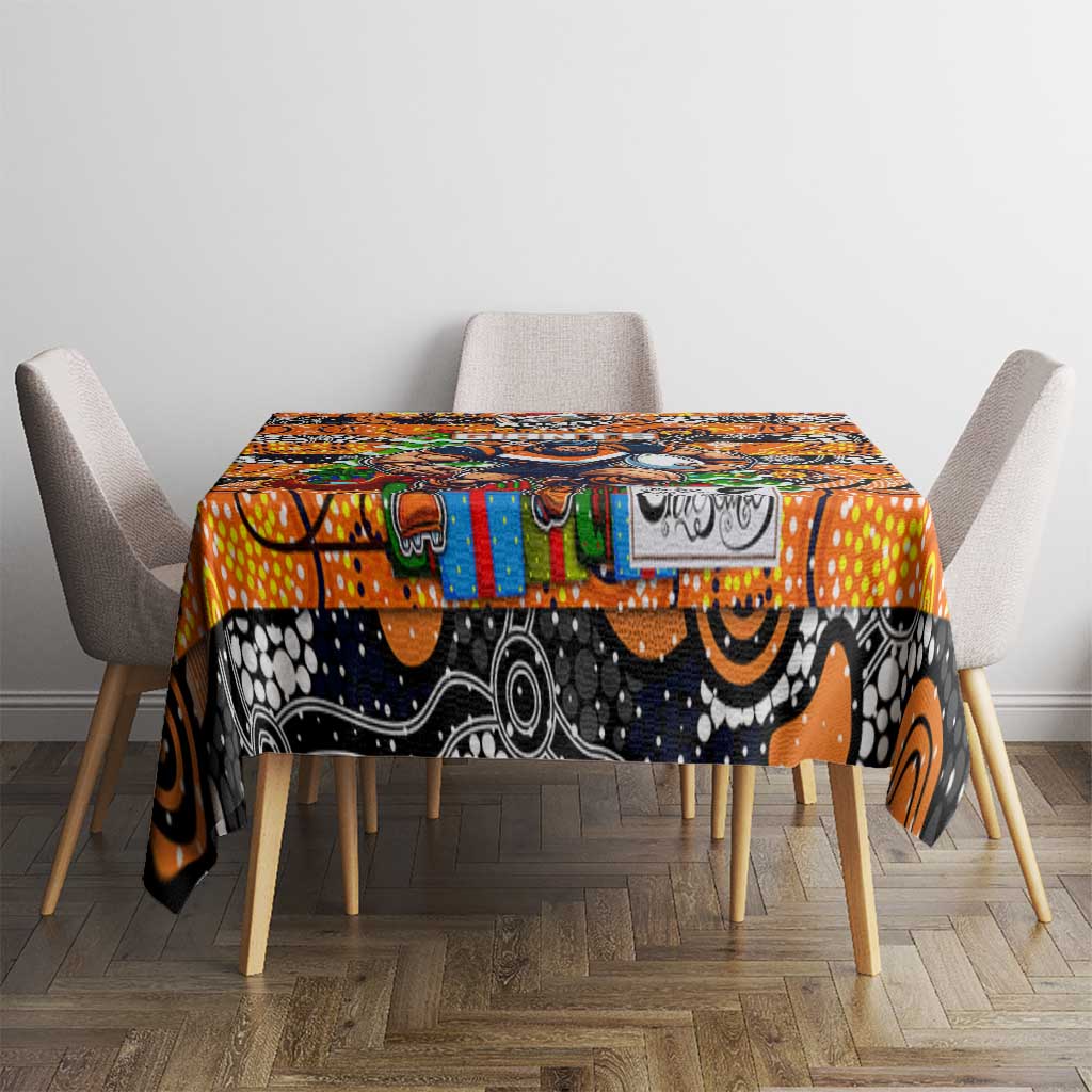 Giants Football Merry Christmas Tablecloth Indigenous Australian Art