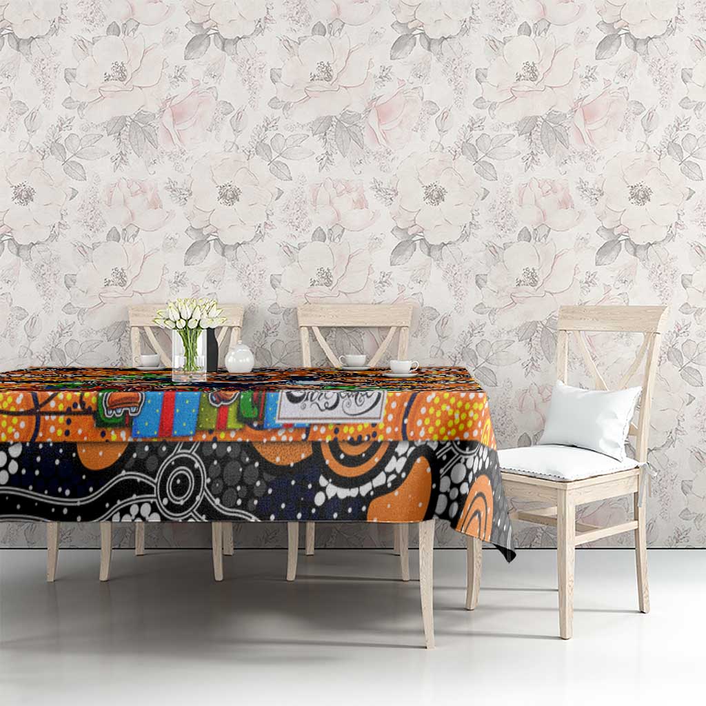 Giants Football Merry Christmas Tablecloth Indigenous Australian Art