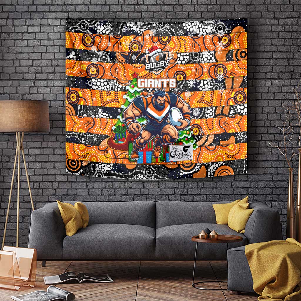 Giants Football Merry Christmas Tapestry Indigenous Australian Art