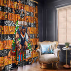 Giants Football Merry Christmas Window Curtain Indigenous Australian Art